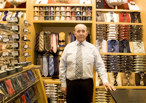 Photo:Portrait of G. Richardson in the menswear department