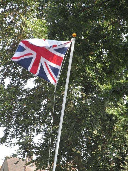 Photo:The Union Flag flying at the front of the school