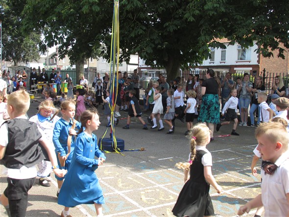 Photo:Maypole dance by Owl and Raven Class