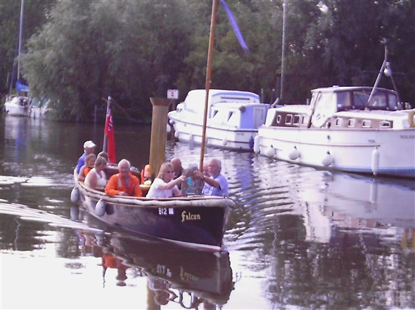 Photo:Falcon steam launch carrying passengers on the broads