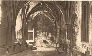 Photo:Postcard showing the interior of Greyfriars Cloisters