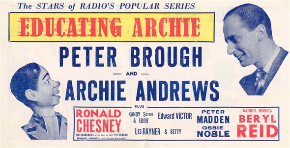 Photo:Inside cover of Regal Theatre Programme for Educating Archie, July 5th 1953