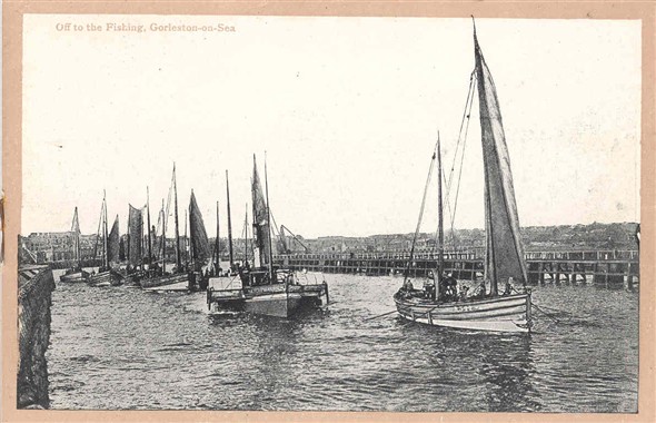 Photo:Page 7: Off to the Fishing, Gorleston (a general view of the fishing fleet leaving port)