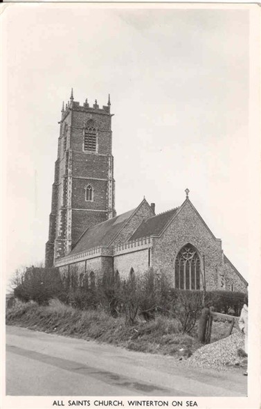 Photo:Postcard of Winterton Church, posted 1969
