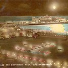 Photo:Postcard showing Britannia Pier by 'night' - obviously a colourised version of the first postcard
