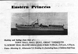Photo:Leaflet advertising trips on the Eastern Princess