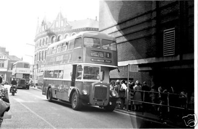 Photo:No 11 (FEX 111) at the Regal bus stand followed by one of the Leyland PD2s