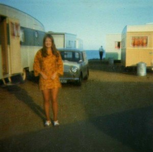 Photo:Kathleen Dewhurst at the South Denes caravan park in 1971