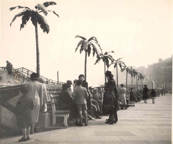 Photo:Palm trees on Great Yarmouth Seafront c.1950