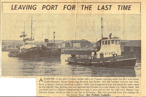 Photo:news paper cutting of richard lee barber leaving great yarmouth