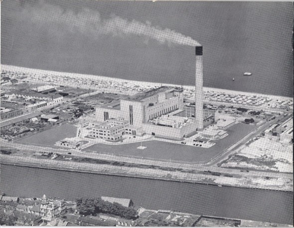 Photo:Photograph of South Denes Power Station taken from the air - after 1958