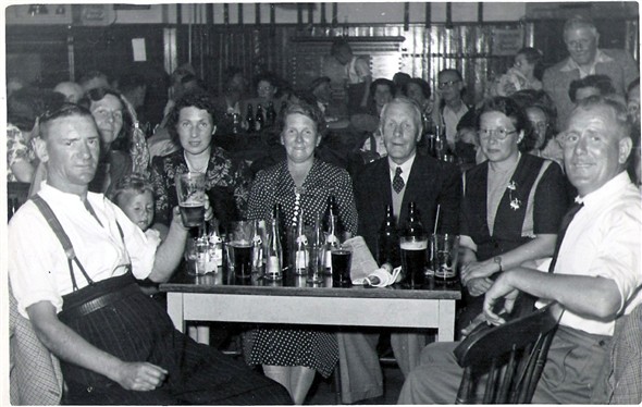 Photo:My Grandparents (far right) and friends at Great Yarmouth Working Mens Club