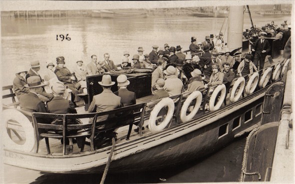 Photo:Passengers on the Yarmouth Belle going on a trip to the broads